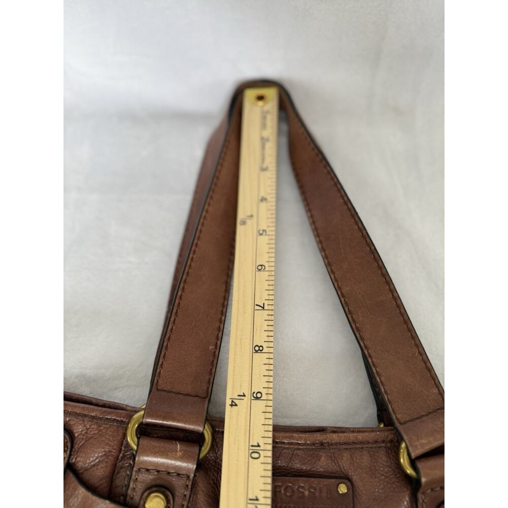 Fossil Long Live Vintage Brown Leather Shoulder Bag - Picture 13 of 14